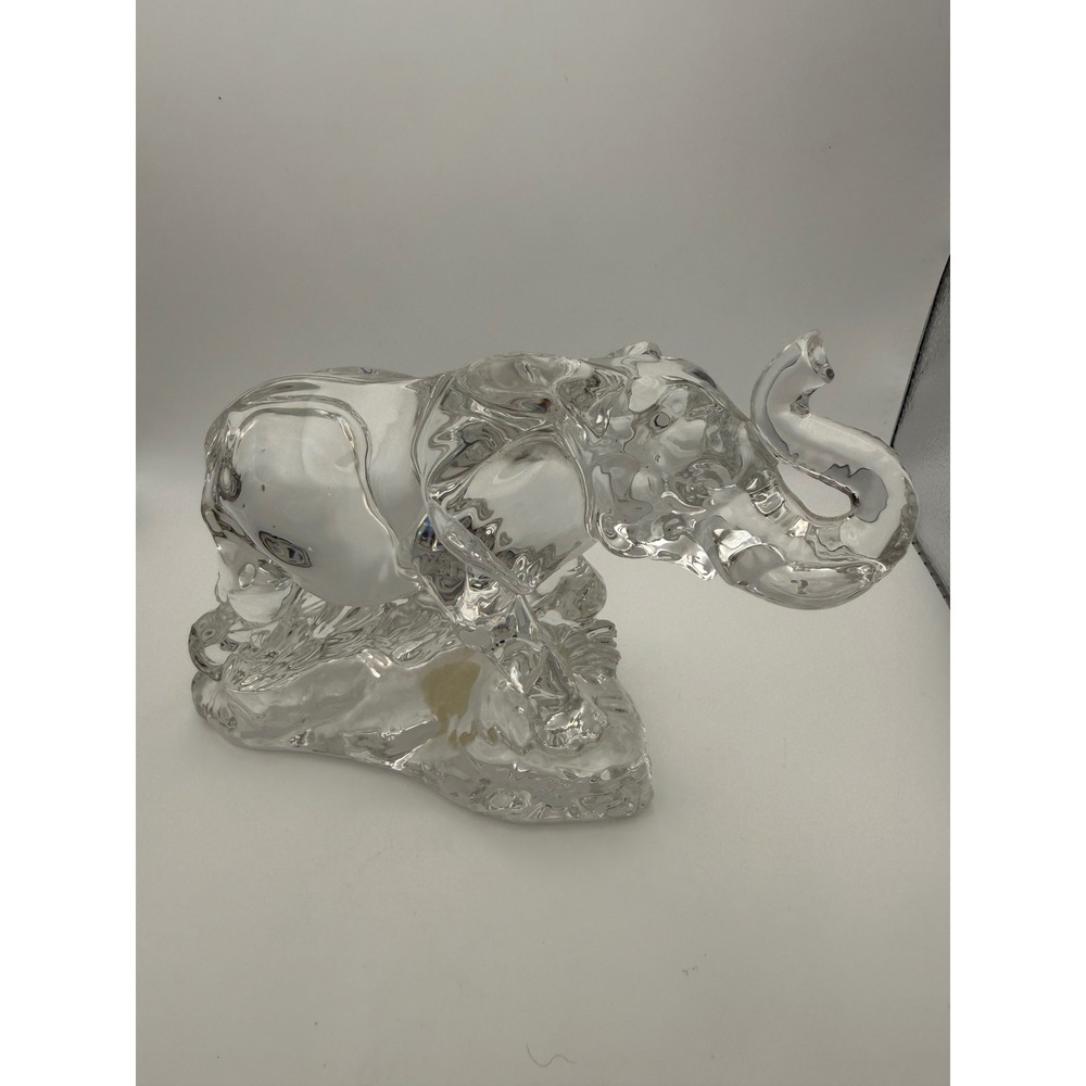 Wonders of the Wild Crystal Elephant Figurine 24% Lead Glass Germany Clear